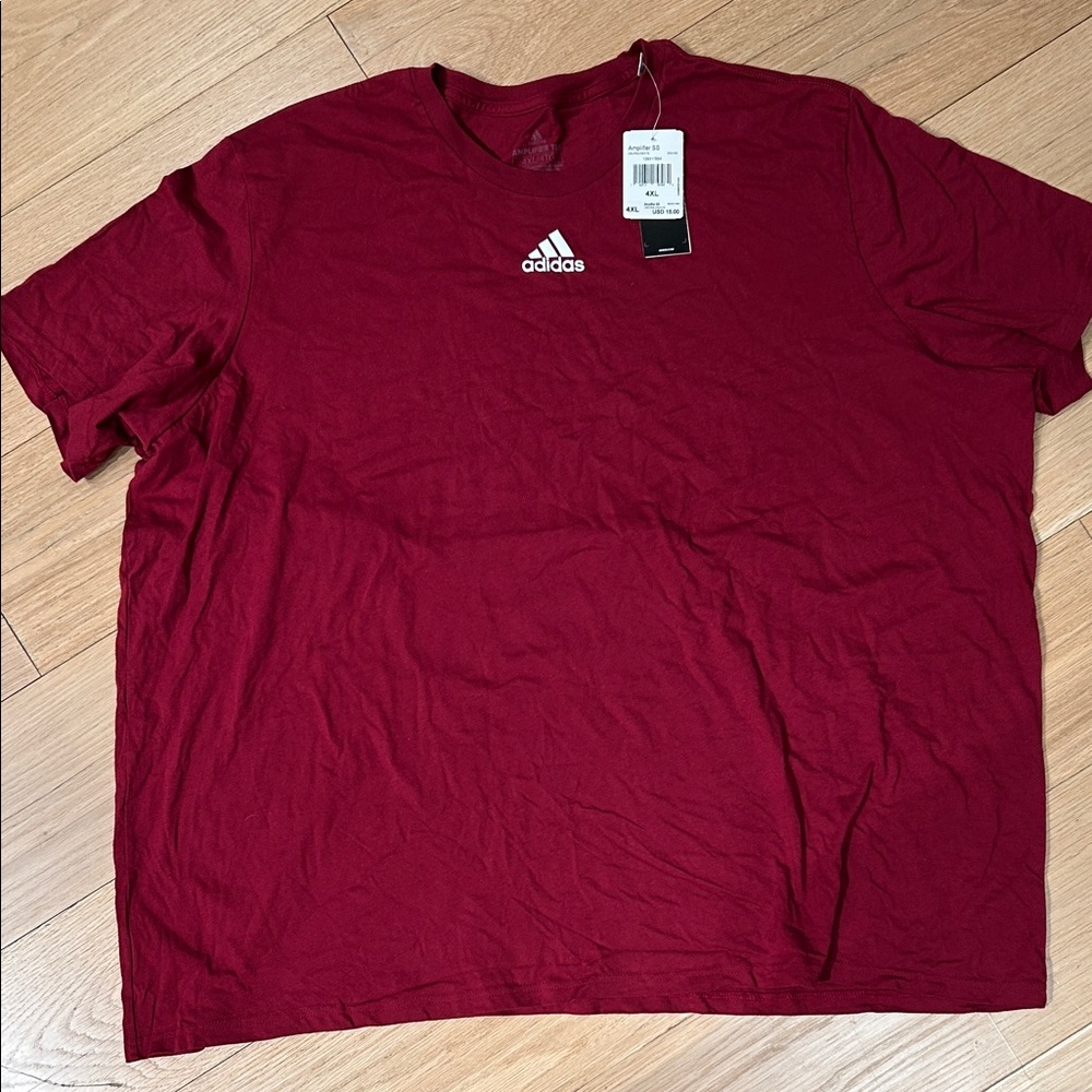 Adidas Men's Burgundy Tee